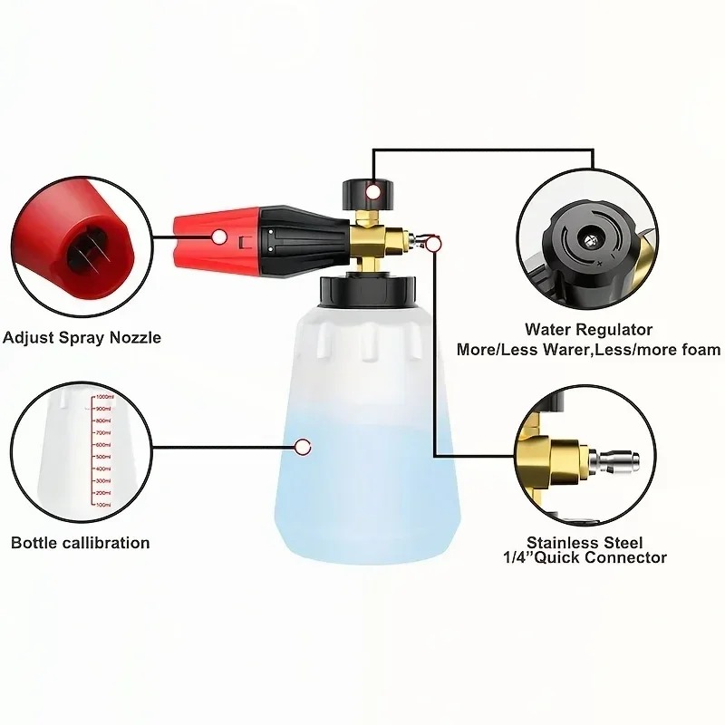 Adjustable Snow Foam Lance 1L  - Foam Cannon Car Wash ulasan dan harga